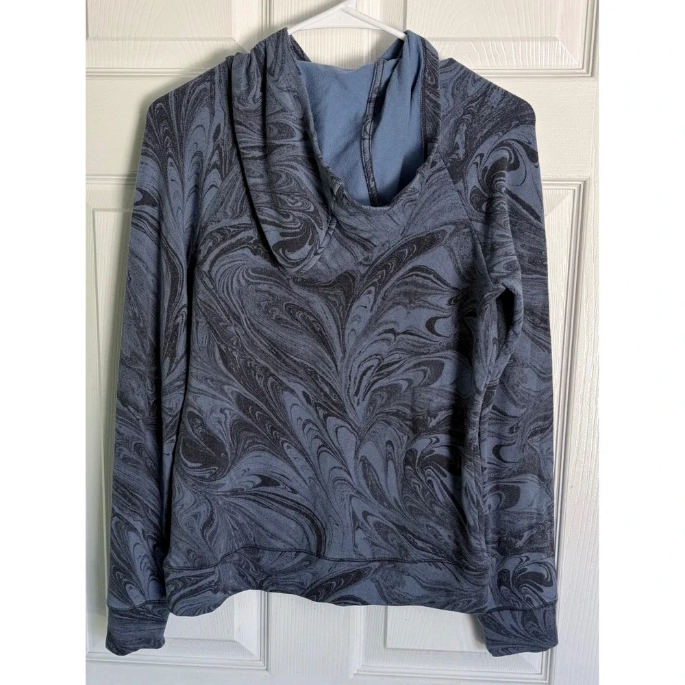 Athleta Girl Hoodie XL 14 Blue Marble In Your Element 2.0 Pullover